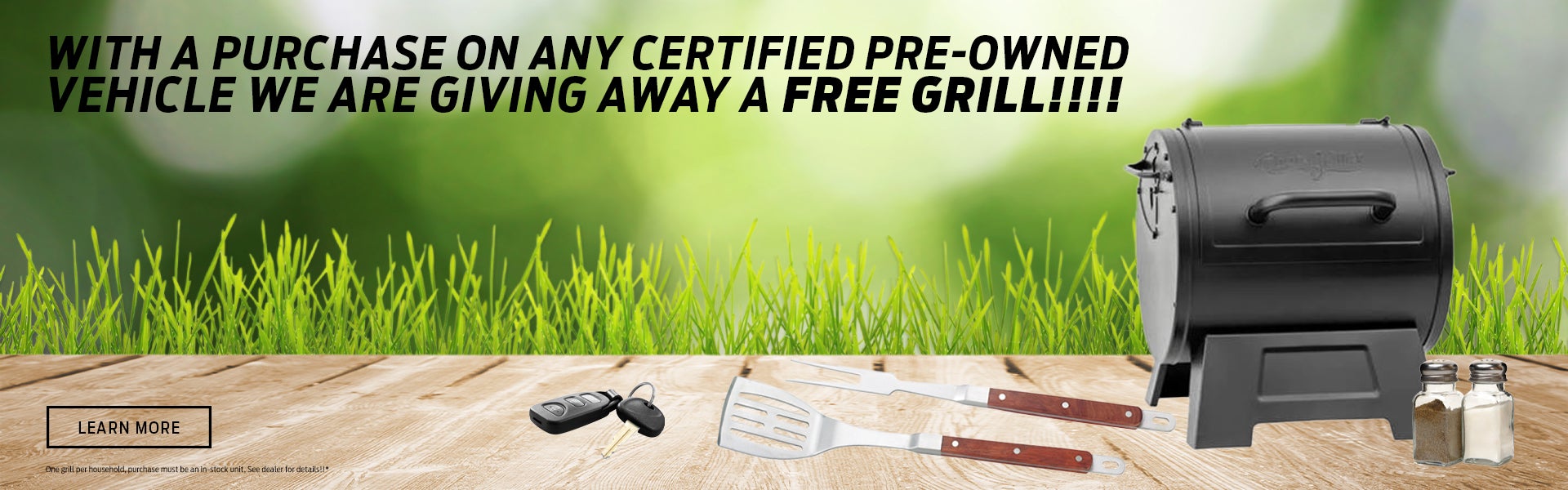 Free Grill giveaway with Certified Pre-Owned vehicle